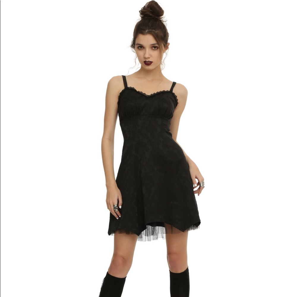 Skull & Crossbones Sweetheart Neckline Dress